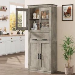 Pantry Cabinet, Tall Freestanding Storage Cabinet With Adjustable Shelves And Glass Doors 67 Inch Pantry Cupboard 18 Pantry Cabinet, Tall Freestanding Storage Cabinet With Adjustable Shelves And Glass Doors 67 Inch Pantry Cupboard -House Beautiful GUEST d7a8f6fb 5968 486a a278 2c3a59d8282f