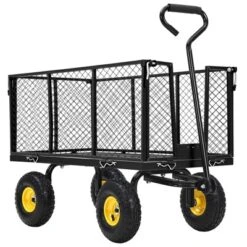 Heavy Duty Steel Garden Wagon Pullable Cart With 180¡ã Rotating Handle And Removable Sides For Farm 18 Heavy Duty Steel Garden Wagon Pullable Cart With 180¡ã Rotating Handle And Removable Sides For Farm -House Beautiful GUEST d7b9a413 0aae 4587 9b27 c302cc0b6851