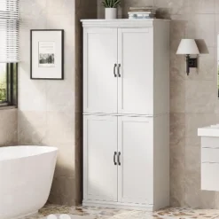 Jojoka Pantry Cabinet,Tall Storage Cabinet With Doors And Adjustable Shelves For Dining Room -House Beautiful GUEST d8165ca4 109b 4d89 bc6a 2b6f5695d991