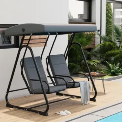 2-Person Patio Swing Chair With Adjustable Canopy & Removable Cushions 19 2-Person Patio Swing Chair With Adjustable Canopy & Removable Cushions -House Beautiful GUEST d86c247a f9e9 4d52 a045 916aff97a2a8