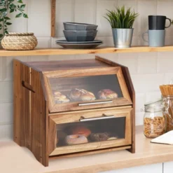 Double Layer Bread Box – Acacia Wood Bread Bin With Clear Acrylic Door & Air Vents, Rustic Countertop Bread 12 Double Layer Bread Box – Acacia Wood Bread Bin With Clear Acrylic Door & Air Vents, Rustic Countertop Bread -House Beautiful GUEST d8d2e8aa 8885 4a28 a055 33c925bca798