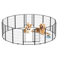 Dog Playpen For Yard, 24/32/40 Inch Metal Dog Fence 8/12/16 Panels For Large/Medium/Small Dogs Indoor & Outdoor 24 Dog Playpen For Yard, 24/32/40 Inch Metal Dog Fence 8/12/16 Panels For Large/Medium/Small Dogs Indoor & Outdoor -House Beautiful GUEST d8e1da96 cab4 4b56 824f 08902e9101ae