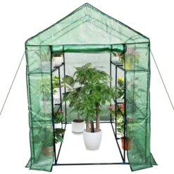 Walk-in Greenhouse With Roll-Up Zipper Door 57 X 57 X 76 Portable 3-Tier 6-Shelf Steel Frame Greenhouse For Indoor Outdoor Garden Patio, Green 16 Walk-in Greenhouse With Roll-Up Zipper Door 57 X 57 X 76 Portable 3-Tier 6-Shelf Steel Frame Greenhouse For Indoor Outdoor Garden Patio, Green -House Beautiful GUEST dab56a78 33f1 4a15 a977 856da33c5ef9
