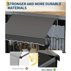 118’’x67’’ Manual Retractable Awning, Freestanding Patio Awning With Crank Handle 15 118’’x67’’ Manual Retractable Awning, Freestanding Patio Awning With Crank Handle -House Beautiful GUEST daccba0c 5e85 4cd7 a78e fb089dca9f95