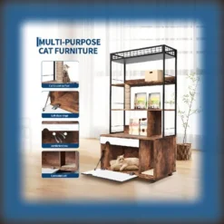 Cat Litter Box Enclosure With Storage Shelves, Hidden Litter Box Furniture With Shelves 18 Cat Litter Box Enclosure With Storage Shelves, Hidden Litter Box Furniture With Shelves -House Beautiful GUEST dacf83b5 c535 4e52 bc27 a43111f7b6e1