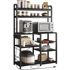 6-Tier Retro Bakers Rack With Power Outlet - Large Freestanding Kitchen Microwave Stand, Open Storage Shelves & Wire Basket, Utility Storage Shelf 21 6-Tier Retro Bakers Rack With Power Outlet - Large Freestanding Kitchen Microwave Stand, Open Storage Shelves & Wire Basket, Utility Storage Shelf -House Beautiful GUEST db455bf2 d333 4018 9c5d 57711f10fd79