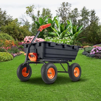 900 Lbs Garden Dump Cart With 10In Tires, Heavy Duty Poly Yard Cart With 180°Rotating Handle And Quick Release System, Utility ATV Trailer 10 900 Lbs Garden Dump Cart With 10In Tires, Heavy Duty Poly Yard Cart With 180°Rotating Handle And Quick Release System, Utility ATV Trailer - Image 8
