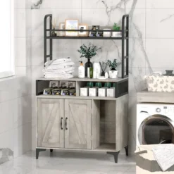 Wood Cat Litter Box Enclosure With Shelves And Doors, Hidden Cat Washroom Storage,Grey 17 Wood Cat Litter Box Enclosure With Shelves And Doors, Hidden Cat Washroom Storage,Grey -House Beautiful GUEST dd4369db badb 4a1c 8e58 388b758d48e9