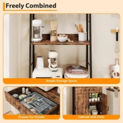 70.8" Industrial Bakers Rack With Drawer & Cabinet, 5-Tier Heavy Duty Microwave Stand, Freestanding Kitchen Storage Shelf 14 70.8" Industrial Bakers Rack With Drawer & Cabinet, 5-Tier Heavy Duty Microwave Stand, Freestanding Kitchen Storage Shelf -House Beautiful GUEST dd4ff4a1 814d 4019 af96 82b16feaa02a