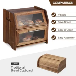 Countertop Bread Box Double Layer Wooden Corner Bread Storage Container 12 Countertop Bread Box Double Layer Wooden Corner Bread Storage Container -House Beautiful GUEST dda76b6e 023f 4f26 8883 c5b04c4bc631