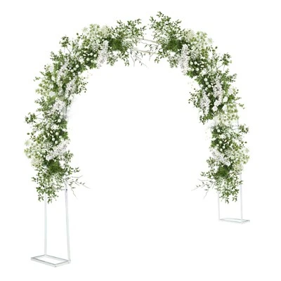 9.8ft X7.2ft Garden Arch Arbor, Garden Trellis For Climbing Plants Metal Pergola Arbor Wedding Arches 10 9.8ft X7.2ft Garden Arch Arbor, Garden Trellis For Climbing Plants Metal Pergola Arbor Wedding Arches - Image 8