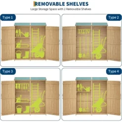 Outdoor Wooden Large Storage Cabinet Garden Shed Outside Wood Tool Organizer With Waterproof Roof Shelves 12 Outdoor Wooden Large Storage Cabinet Garden Shed Outside Wood Tool Organizer With Waterproof Roof Shelves -House Beautiful GUEST ddcddcef ccd2 4f3c a10d b10f01c562f9