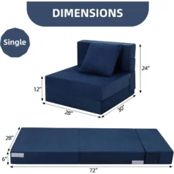 Folding Sofa Mattress, Convertible Sofa Bed With Pillow, Foldable Memory Foam Sleeper Chair For Living Room, Linen Fabric Futon Floor Couch Guest Bed 14 Folding Sofa Mattress, Convertible Sofa Bed With Pillow, Foldable Memory Foam Sleeper Chair For Living Room, Linen Fabric Futon Floor Couch Guest Bed -House Beautiful GUEST dec3ed1c 07ba 4879 8edb fe4c2c6a9921