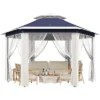 Outdoor Patio Gazebo 13'x13' With Expansion Bolts, Heavy Duty Party Tent & Shelter With 6 Zippered Mesh Netting For Backyard 2 Outdoor Patio Gazebo 13'x13' With Expansion Bolts, Heavy Duty Party Tent & Shelter With 6 Zippered Mesh Netting For Backyard -House Beautiful GUEST df1ce106 6097 4375 8441 cc4bad491bf5