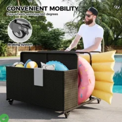 Outdoor Rolling PE Rattan Pool Caddy Wicker Patio Poolside Float Storage Organizer For Floaties Noodles Life 15 Outdoor Rolling PE Rattan Pool Caddy Wicker Patio Poolside Float Storage Organizer For Floaties Noodles Life -House Beautiful GUEST dfab45ce f9c4 452c 9ac4 5f056589e0f7