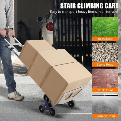 Heavy Duty 2-in-1 Aluminum Hand Truck With Stair Climbing Triangle Wheels – 650 Lb Capacity Convertible Dolly With Dual Handles 7 Heavy Duty 2-in-1 Aluminum Hand Truck With Stair Climbing Triangle Wheels – 650 Lb Capacity Convertible Dolly With Dual Handles - Image 5