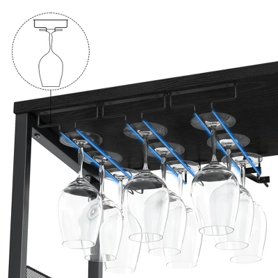 Jojoka 3-Tier Wine Bar Cabinet With LED Lights, Detachable Wine Rack And Storage Space 9 Jojoka 3-Tier Wine Bar Cabinet With LED Lights, Detachable Wine Rack And Storage Space - Image 7