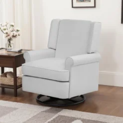Recliner Swivel Chair, High-Density Sponge + Cotton And Linen Material, Small Swivel Rocker Recliner 18 Recliner Swivel Chair, High-Density Sponge + Cotton And Linen Material, Small Swivel Rocker Recliner -House Beautiful GUEST e14e69e2 9fa8 4e72 9033 6b4331d28602