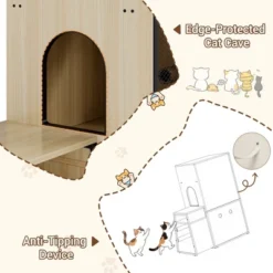 Cat Litter Box Enclosure With Door - Double Layer Cat House With Hammock, Ladder And Scratching Posts, Hidden Enclosed Litter Box Storage Furniture 16 Cat Litter Box Enclosure With Door - Double Layer Cat House With Hammock, Ladder And Scratching Posts, Hidden Enclosed Litter Box Storage Furniture -House Beautiful GUEST e17fafad 88d1 4783 a5ea 40faae8edf46