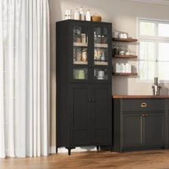 71 Inch Tall Storage Cabinet With 4 Door, Kitchen Pantry 5 Tier Bathroom Cabinet Adjustable Shelves 17 71 Inch Tall Storage Cabinet With 4 Door, Kitchen Pantry 5 Tier Bathroom Cabinet Adjustable Shelves -House Beautiful GUEST e47f5d15 e05a 4049 8343 dfc0f89ce190