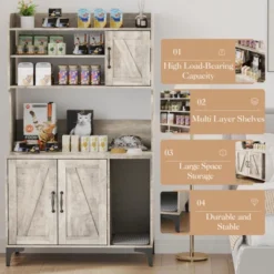 Cat Litter Box Enclosure With 4 Shelves & Storage Cabinet, 51.1 Inch Tall Hidden Cat Furniture With Scratch Pad, Multi-Functional Indoor Cat House 17 Cat Litter Box Enclosure With 4 Shelves & Storage Cabinet, 51.1 Inch Tall Hidden Cat Furniture With Scratch Pad, Multi-Functional Indoor Cat House -House Beautiful GUEST e4b1ef02 6f81 458d b651 a7447771572e