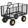 1100 Lbs Steel Garden Cart, Heavy Duty Metal Garden Wagon With 10" Wheels, All-Terrain Wagon With 180° Rotating Handle & Removable Sides -House Beautiful GUEST e50d452d 24cf 48c9 a356 6528191c2354