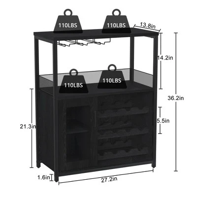 Corner Wine Rack, 3-Tier Freestanding Bar Cabinet For Kitchen, Living Room - 69x35x92cm With Glass Holder & Mesh Door 3 Corner Wine Rack, 3-Tier Freestanding Bar Cabinet For Kitchen, Living Room - 69x35x92cm With Glass Holder & Mesh Door