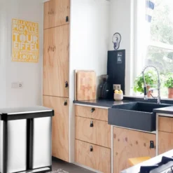 19 Gallon/ 72L Dual Kitchen Trash Can, Fingerprint-Proof Stainless Steel Double Garbage Can With 2x9.5 Gallon Inner Bucket -House Beautiful GUEST e611da1d 1586 4e0a 81fe 86249f0ec779