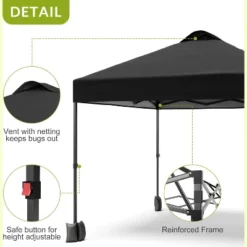 Jojoka 10'x10' Outdoor Canopy Tent With Sidewall,Easy Pop Up With Vented Roof,Portable Instant Camping Beach Tents -House Beautiful GUEST e89563f1 1332 48e4 b277 83c4399bc0e5