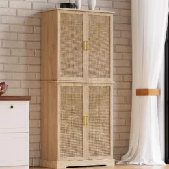 Jojoka 72''Kitchen Pantry Cabinet With Adjustable Shelves,Tall Storage Cabinet With 4 Doors And 1 Drawer For Kitchen,Light Oak -House Beautiful GUEST e9130f7b 393c 46b3 a1e9 90ddeee197f2