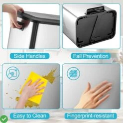 8 Gallon/30 L Dual Trash And Recycling Bin Pedal Stainless Steel Trash Can W/ Soft-Close Lid -House Beautiful GUEST e93eb9b1 4b3a 47aa 891f f2ba2d25342f