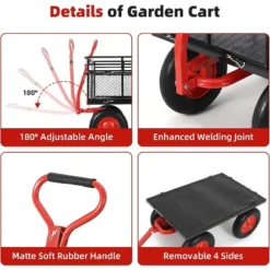 Heavy Duty Metal Garden Cart – 880 Lbs Capacity Utility Wagon With Removable Sides & 10" All-Terrain Wheels, Yard Wagon 14 Heavy Duty Metal Garden Cart – 880 Lbs Capacity Utility Wagon With Removable Sides & 10" All-Terrain Wheels, Yard Wagon -House Beautiful GUEST e94cef67 0e10 4751 b919 93d21747d929