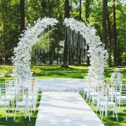 86.5in Metal Wedding Arches, Metal Garden Arch Trellis For Climbing Plants
