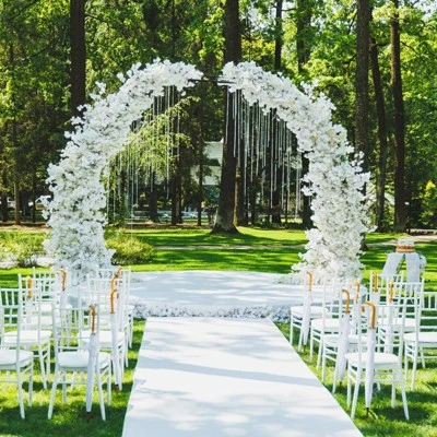 86.5in Metal Wedding Arches, Metal Garden Arch Trellis For Climbing Plants 3 86.5in Metal Wedding Arches, Metal Garden Arch Trellis For Climbing Plants