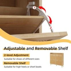 Rattan Shoe Cabinet Storage For Entryway With 4 Flip Drawers And 2 Drawer, Farmhouse Narrow Shoe Rack Organizer Hidden Shoe Rack Drawer 10 Rattan Shoe Cabinet Storage For Entryway With 4 Flip Drawers And 2 Drawer, Farmhouse Narrow Shoe Rack Organizer Hidden Shoe Rack Drawer -House Beautiful GUEST eab1bb57 6a11 4a1e 8f77 f25e70f0347b