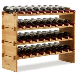 Modular Wine Rack, Bamboo Wood Wine Storage Rack, Floor Freestanding Wines Holder Display Shelf 17 Modular Wine Rack, Bamboo Wood Wine Storage Rack, Floor Freestanding Wines Holder Display Shelf -House Beautiful GUEST ead88f07 1fb7 4bb7 8acf 853a60e2e133