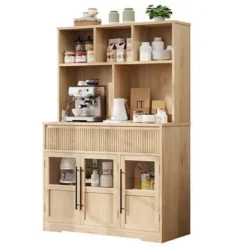 60'' Kitchen Pantry Cabinet, Tall Pantry Storage Cabinet, Farmhouse Kitchen Hutch With Storage Drawers For Living Room, Dining Room -House Beautiful GUEST eb5be53b b1bd 4c9c 9f09 3ffb46fed789
