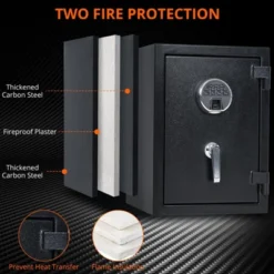 Fireproof 2.0 Cub Safe Box With Fireproof Waterproof Bag, Fire Safe With Inner Lock, Money Keypad Lock Box With Adjustable Shelf -House Beautiful GUEST ebc969c3 9e79 41dc 8c29 1a91a43c9a92 1