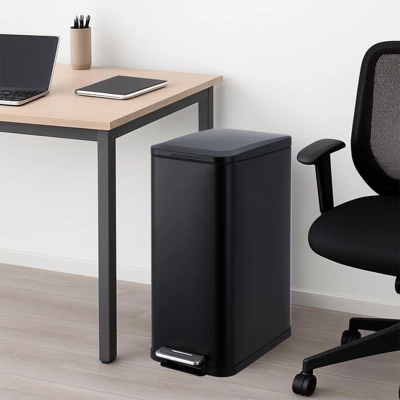 13 Gallon Kitchen Trash Can, Stainless Steel, Step On Pedal, Soft Close Lid, Fingerprint Proof, Brushed Finish, Silver 8 13 Gallon Kitchen Trash Can, Stainless Steel, Step On Pedal, Soft Close Lid, Fingerprint Proof, Brushed Finish, Silver - Image 6