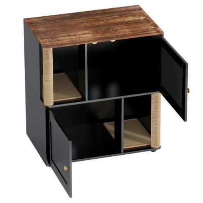 Double Cat Litter Box Enclouse, Litter Box Enclosure For 2 Cats, Cat Litter Cabinet Double Room 6 Double Cat Litter Box Enclouse, Litter Box Enclosure For 2 Cats, Cat Litter Cabinet Double Room - Image 4