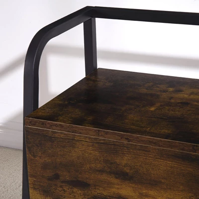 Shoe Bench, Lift Top Shoe Storage Bench, Entryway Bench, Metal And Wood Shoe Rack Organizer For Entry, Bedroom, Closet, Living Room, Hallway 7 Shoe Bench, Lift Top Shoe Storage Bench, Entryway Bench, Metal And Wood Shoe Rack Organizer For Entry, Bedroom, Closet, Living Room, Hallway - Image 5