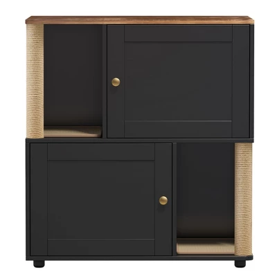 Double Cat Litter Box Enclouse, Litter Box Enclosure For 2 Cats, Cat Litter Cabinet Double Room 8 Double Cat Litter Box Enclouse, Litter Box Enclosure For 2 Cats, Cat Litter Cabinet Double Room - Image 6