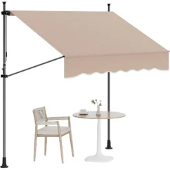 118’’x67’’ Manual Retractable Awning, Freestanding Patio Awning With Crank Handle 19 118’’x67’’ Manual Retractable Awning, Freestanding Patio Awning With Crank Handle -House Beautiful GUEST edb402a6 326e 4c24 bdaa e33cffeb5fdd