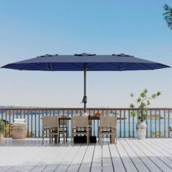 Jojoka 15FT Large Patio Umbrella With Base,Double-Sided Outdoor Market Rectangle Umbrellas For 2-8 People 24 Jojoka 15FT Large Patio Umbrella With Base,Double-Sided Outdoor Market Rectangle Umbrellas For 2-8 People -House Beautiful GUEST ee672e3e 5e67 45c8 82ff 36fe26c33391