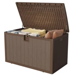 130 Gallon Large Resin Deck Box, Weatherproof Outdoor Storage Bin With Lid And Side Handles 17 130 Gallon Large Resin Deck Box, Weatherproof Outdoor Storage Bin With Lid And Side Handles -House Beautiful GUEST eecab9e5 3cb6 40db b586 922c389211fd