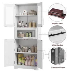 Pantry Cabinet, Tall Bathroom Storage Cabinet With Glass Doors And Adjustable Shelf 15 Pantry Cabinet, Tall Bathroom Storage Cabinet With Glass Doors And Adjustable Shelf -House Beautiful GUEST efcbf395 8c59 42bc acb0 6902bc781b48