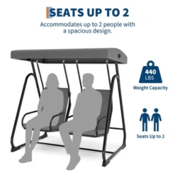 2-Person Patio Swing Chair With Adjustable Canopy & Removable Cushions 15 2-Person Patio Swing Chair With Adjustable Canopy & Removable Cushions -House Beautiful GUEST f0b507bd fae7 4e6a a3ab 29be4161dd82