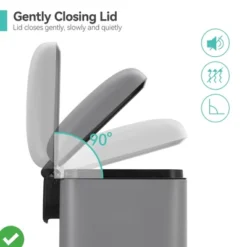 3.2 Gal/12L Trash Can Rectangular Stainless Steel Trash Can W/Recycling Bin Fingerprint-Resistant -House Beautiful GUEST f18048b2 d370 496e a357 390545e24edd