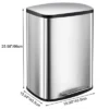 50L/13Gal Heavy Duty Hands-Free Stainless Steel Kitchen Trash Can, Commercial Rectangular Kitchen Waste Bin -House Beautiful GUEST f1ecb1a2 66cf 4e35 9a18 df25c1d3353b
