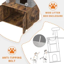 Cat Tree With Litter Box Enclosure, Hidden Cat Washroom Furniture,All-in-One Indoor Kitten House 14 Cat Tree With Litter Box Enclosure, Hidden Cat Washroom Furniture,All-in-One Indoor Kitten House -House Beautiful GUEST f213829f fdc8 4870 9fc8 b1818ef679b6 1